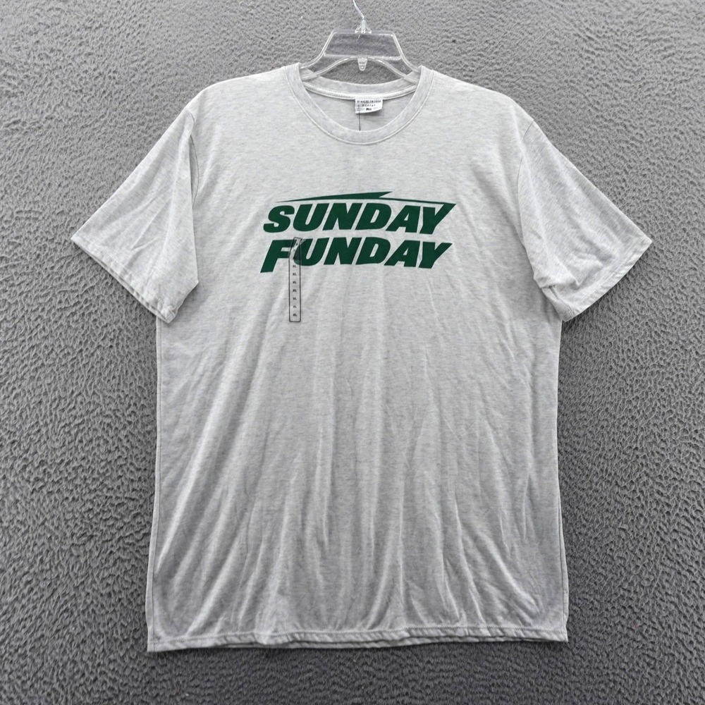Where Im From Mens Sunday Funday Graphic T-Shirt XL Grey Green Made in USA NEW
